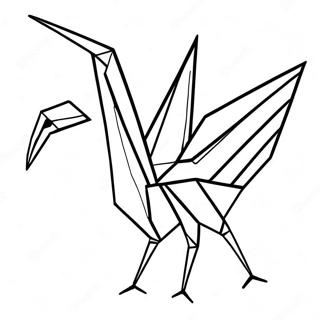 Origami Tranebog | Origami malebog