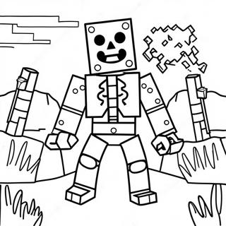 Minecraft Skelet Malebog | Minecraft Skelet malebog