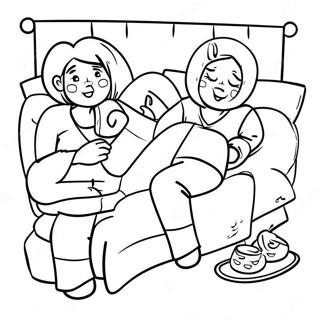 Hyggelig Pyjamasfest Malebog | Pyjamasdag malebog