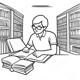 Studerende Studerer i Bibliotek Malebog | Universitet malebog