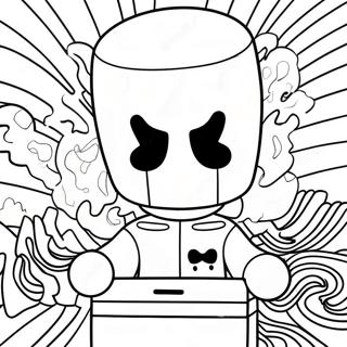 DJ Marshmello Farvelægningsside | DJ Marshmello malebog