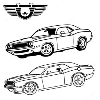 Dodge Challenger Farvelægningsside | Dodge Challenger malebog