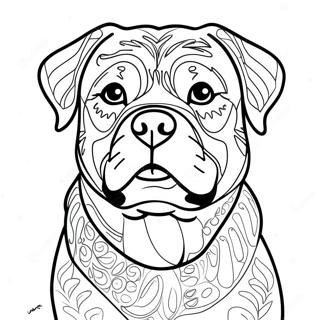 Rottweiler farvelægningsside | Rottweiler malebog