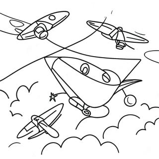 Farverige Flyers i Himlen Malebog | Flyers malebog