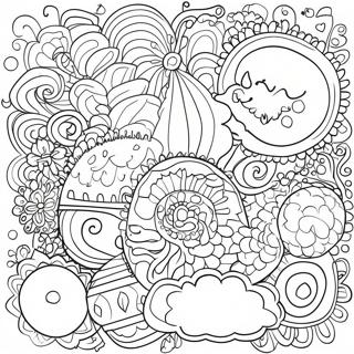 Doodle farvelægningsside til børn | Doodle malebog