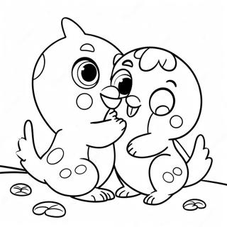 Søde Hatchimals, der Leger Sammen Malebog | Hatchimals malebog