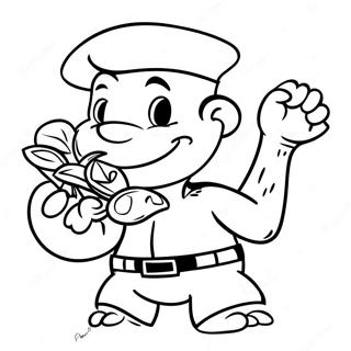 Popeye Spiser Spinat Malebog | Popeye malebog