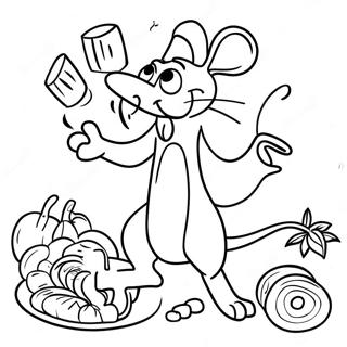 Ratatouille Farvelægningsside | Ratatouille malebog