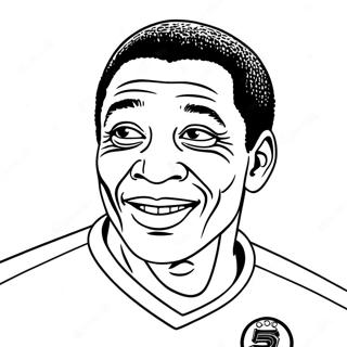Pele Fodboldlegende Farvelægningsside | Pele malebog