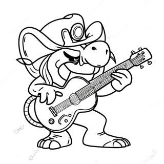 Lemmy Koopaling Spiller Guitar Malebog | Koopalings malebog