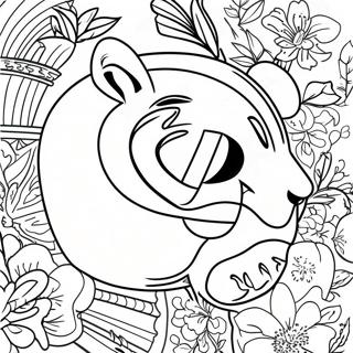 BYU Cougars Logo Farvelægningsside | BYU malebog