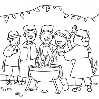Lag BaOmer Fejring Malebog | Lag BaOmer malebog