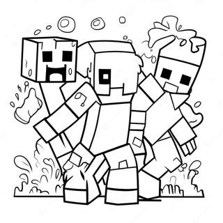 Minecraft Mutant Monstre Farvelægningsside | Minecraft Mutant Monstre malebog