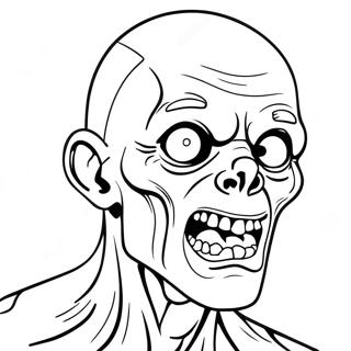 Skræmmende Mutant Zombie Farvelægningsside | Minecraft Mutant Monstre malebog