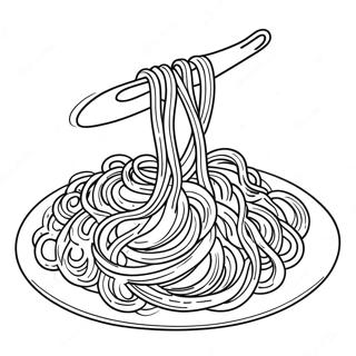 Lækre Spaghetti Farvelægningsside | Pasta malebog