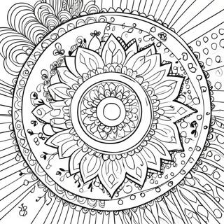 Romani Boho Mandala Farvelægningsside | Sigøjner Boho malebog