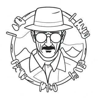 Breaking Bad Logo Farvelægningsside | Breaking Bad malebog