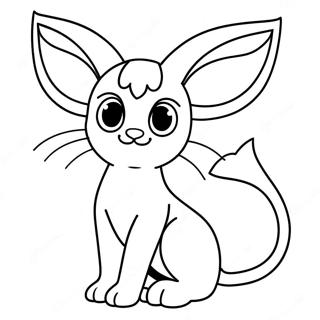 Espeon Farvelægningsside | Espeon malebog