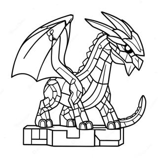 Minecraft Ender Dragon Farvelægningsside | Minecraft Ender Drage malebog