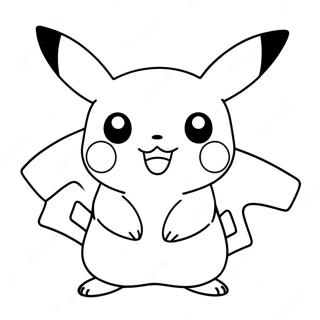 Elskværdige Pikachu Farvelægningsside | Søde Pokemon malebog