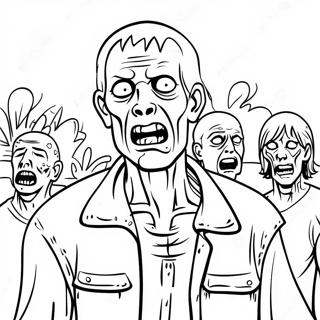 Walking Dead Zombie Malebog | De Døde Gående malebog