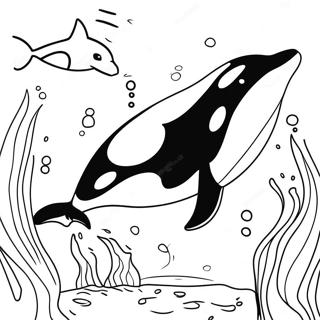 Legesyg Orka Svømmer Malebog | Orca malebog