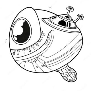 Alien rumskib farvelægningsside | Alien vs Predator malebog
