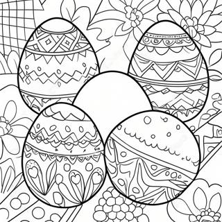 Farverige Nowruz æg farvelægningsside | Nowruz malebog