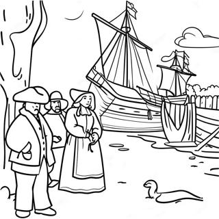 Jamestown Historisk Scene Malebog | Jamestown malebog