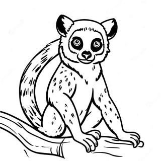 Lemur farvelægningsside | Lemur malebog