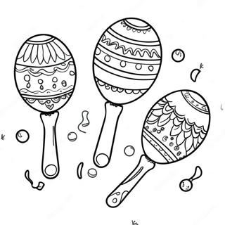 Farverige Maracas i en Fiesta Malebog | Maracas malebog