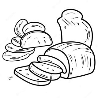 Brød Farvelægningsside | Brød malebog