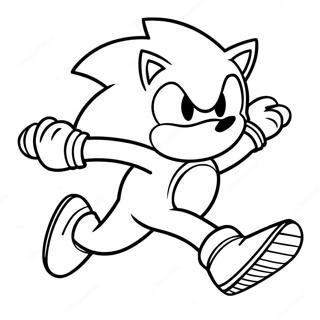 Sonic the Hedgehog løber hurtigt farvelægningsside | Lego Sonic malebog