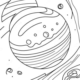 Jupiter planet farvelægningsside | Jupiter malebog