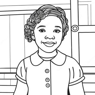 Ruby Bridges inspirerende farvelægningsside | Ruby Bridges malebog
