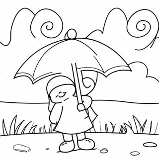 April Regn Farvelægningsside | April Regn malebog