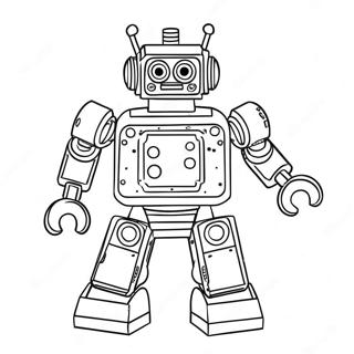 Lego Robot Farvelægningsside | Lego Robot malebog