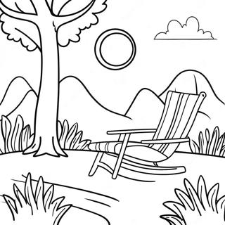 Afslappende Naturscene Healing Malebog | Helbredelse malebog