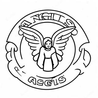 Engle baseballhold logo farvelægningsside | Engle Baseball malebog