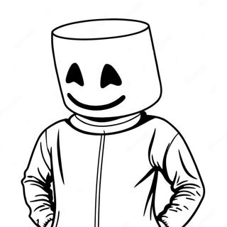 Marshmello karakter farvelægningsside | Marshmello malebog