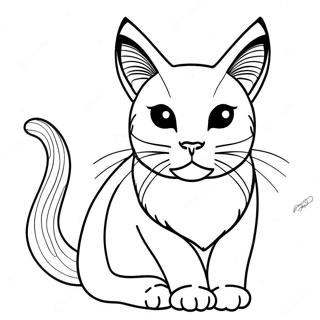 Siamese kat farvelægningsside | Siamesisk Kat malebog