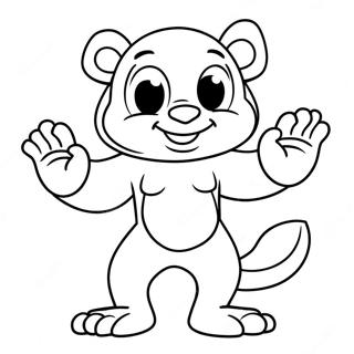 Maskot farvelægningsside | Maskot malebog