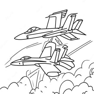 Blue Angels farvelægningsside | Blå Engle malebog