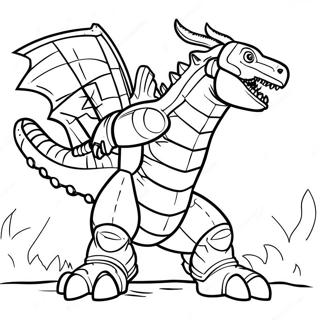 Fierce Mechagodzilla i Kamp Farvelægningsside | Mechagodzilla malebog