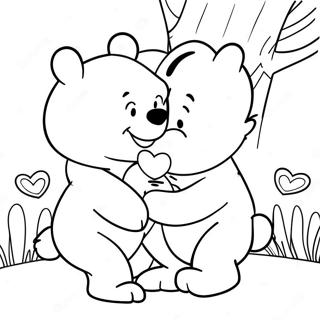 Winnie the Pooh Valentinsdag Malebøger