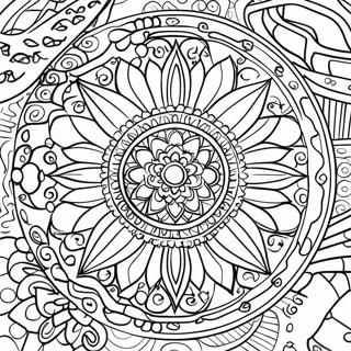 Angstlindrende Mandala Malebog | Angst malebog