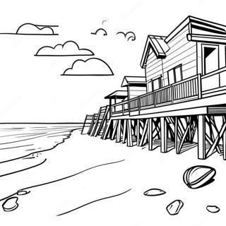 Outer Banks Strandscene Malebog | Outer Banks malebog