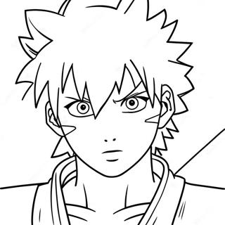 Sasuke Uchiha i Aktion Malebog | Sasuke Naruto malebog