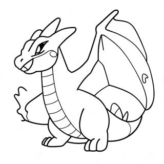 Charizard Flyvende Farvelægningsside | Mega Pokemon malebog