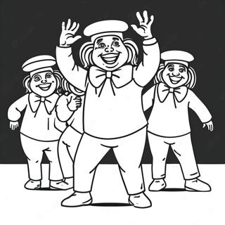 Glad Oompa Loompa Danser Maleblad | Oompa Loompa malebog